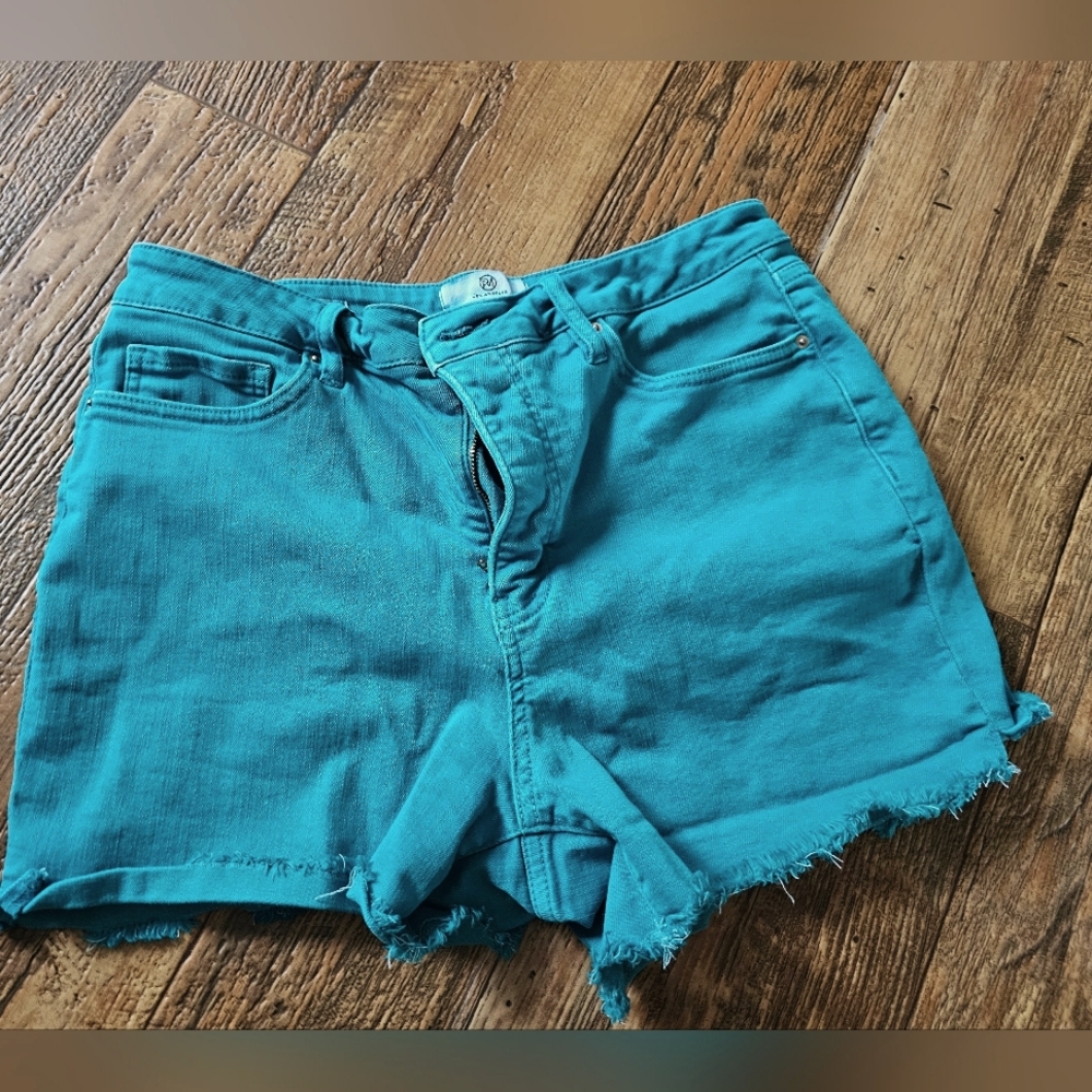 RFM Tummy Control High Waist Raw Hem Denim Shorts